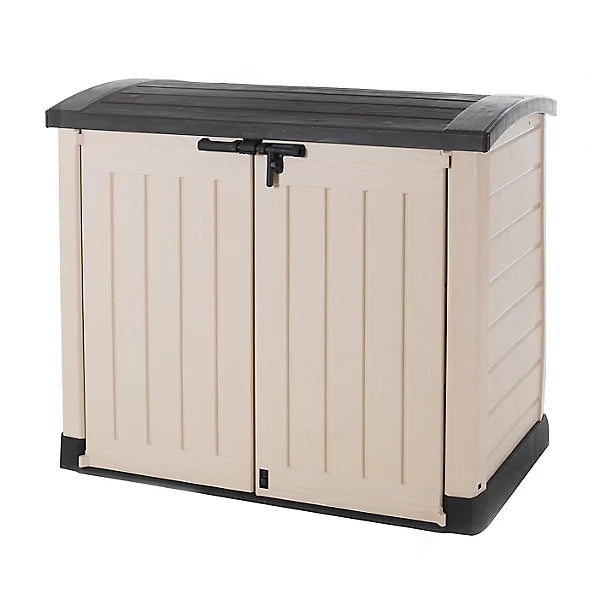 Keter Store-It-Out 1200L Arc Beige & Brown Garden Storage Box - Image 3